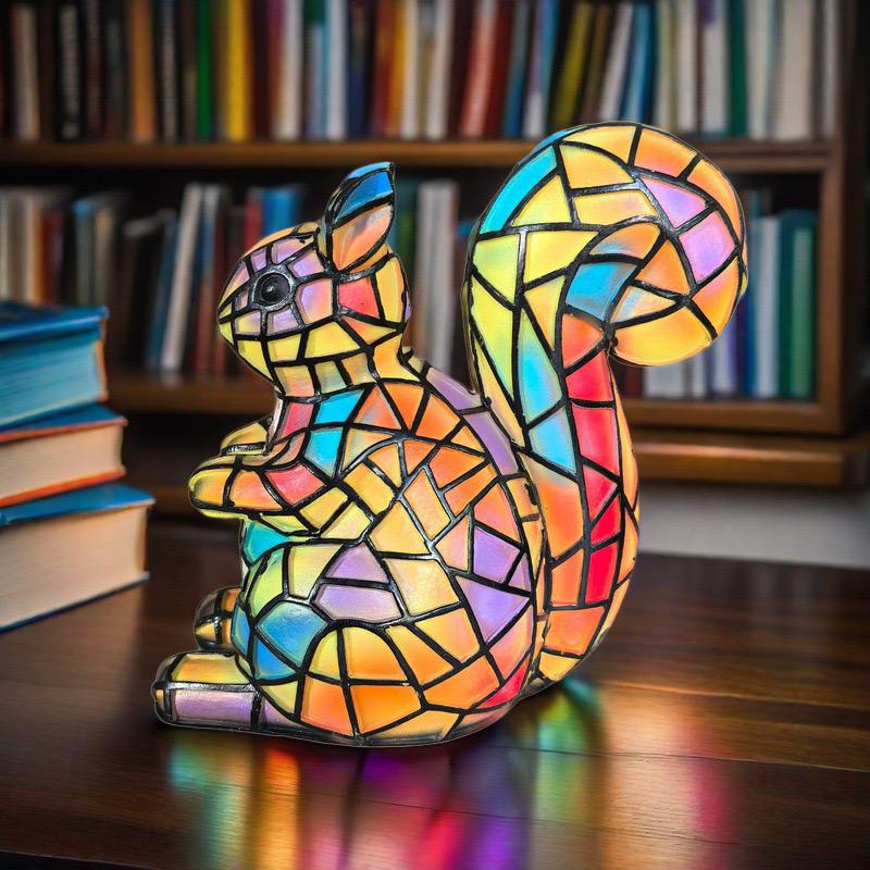 Lámpara Gato Vitral Tiffany