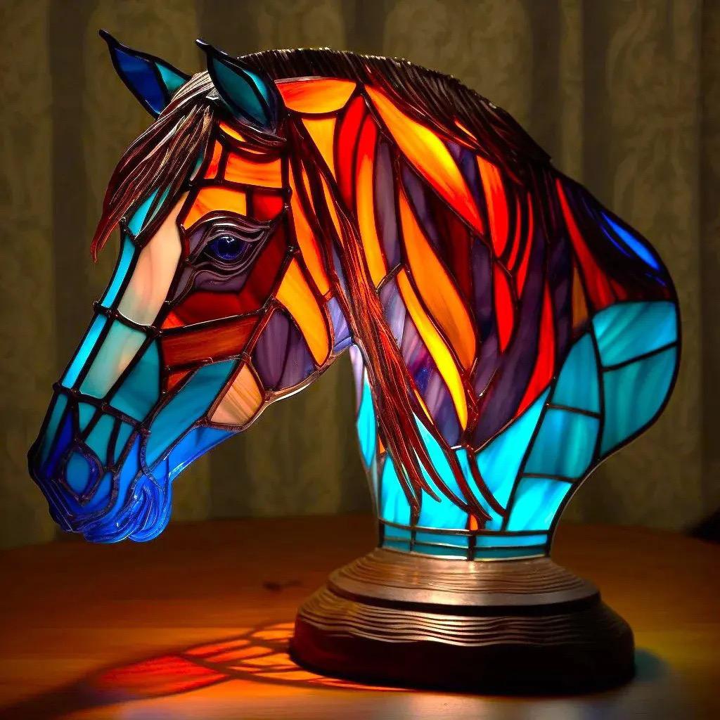 Lámpara Gato Vitral Tiffany