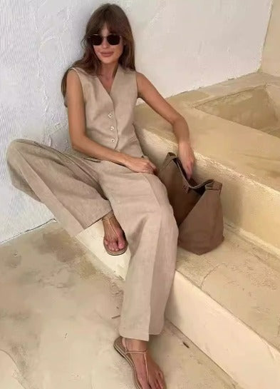 Nina™ | Completo veraniego en lino natural puro