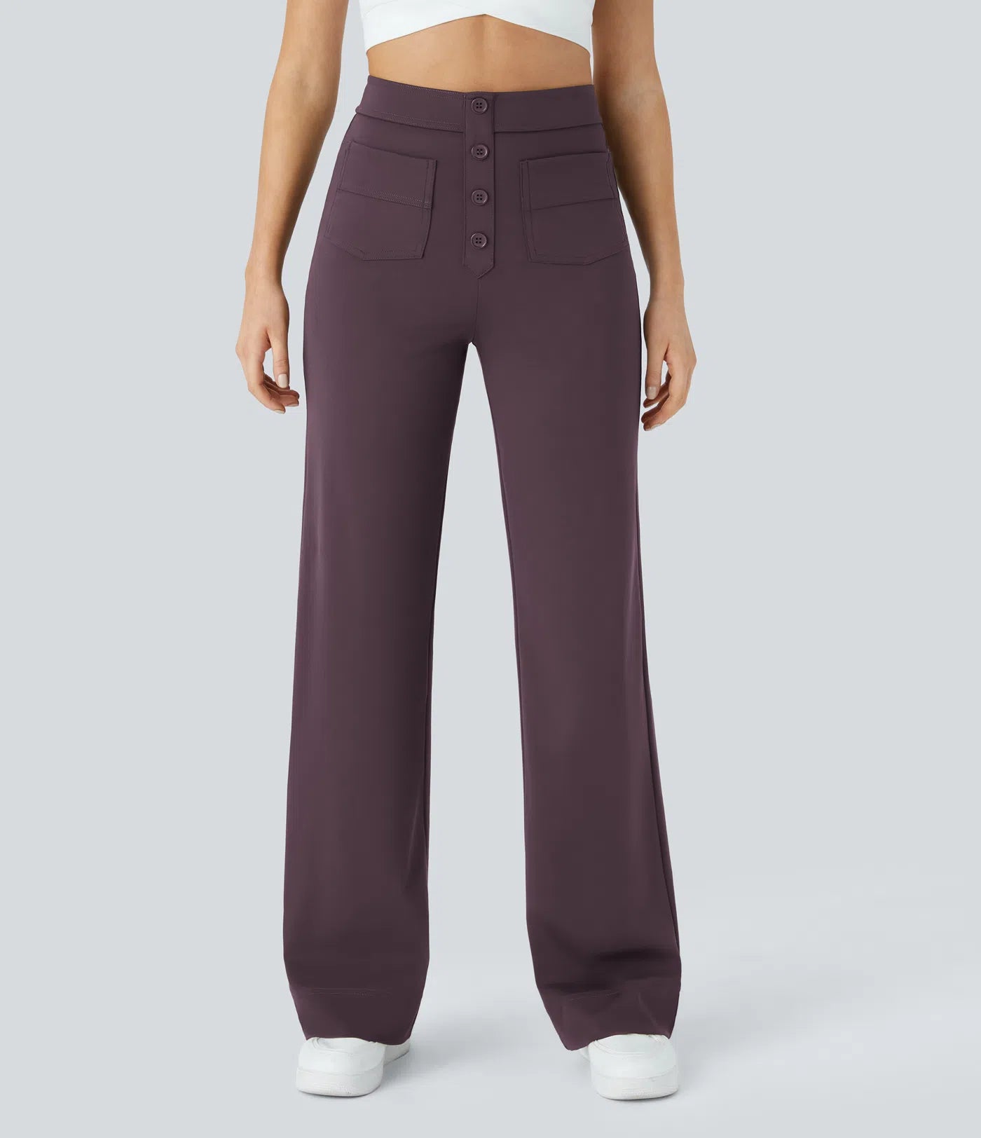 Josefa | Pantalones casuales de tiro alto con botones