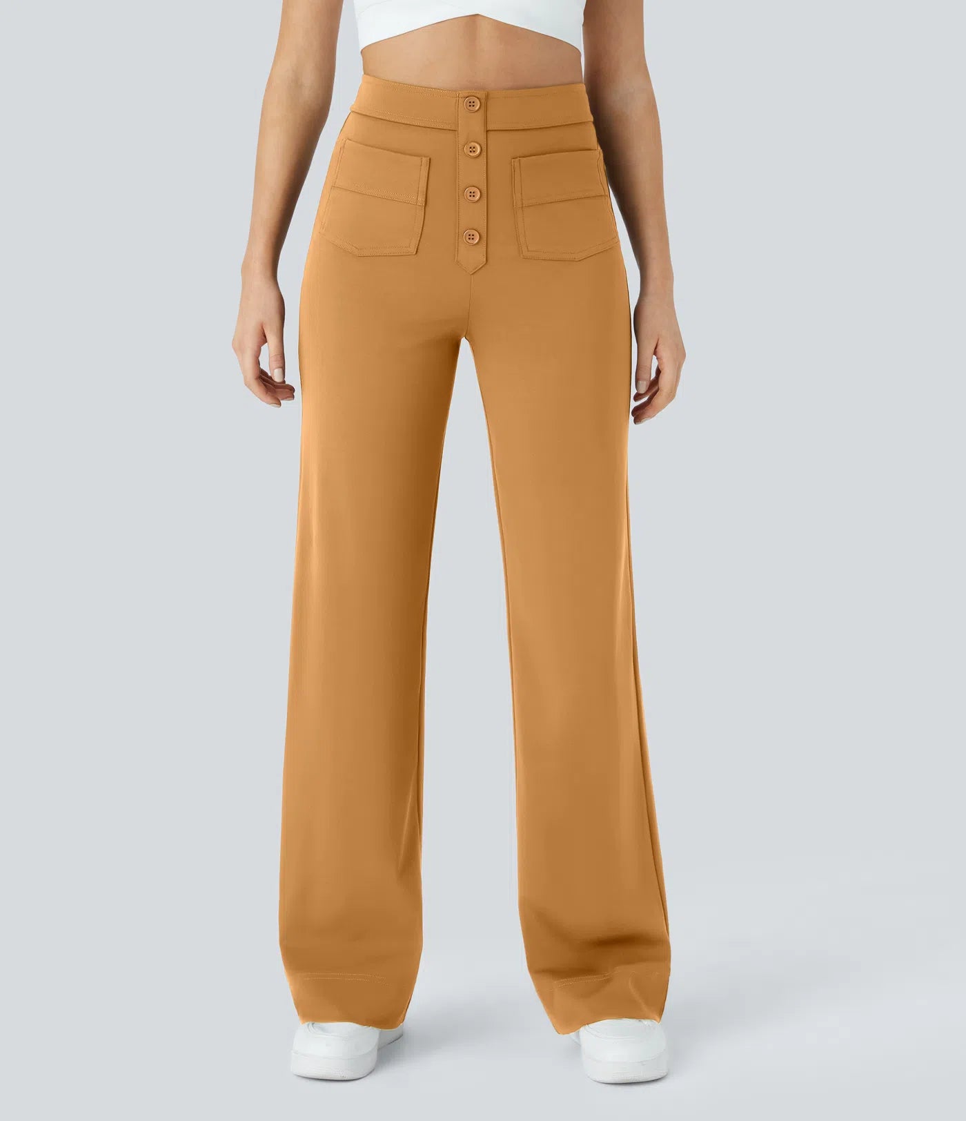 Josefa | Pantalones casuales de tiro alto con botones