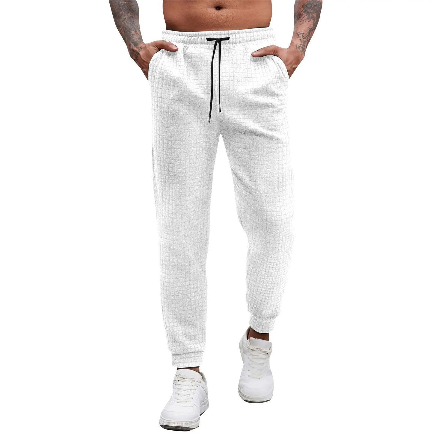 Pedro - Pantalones retro con textura de gofre para hombres