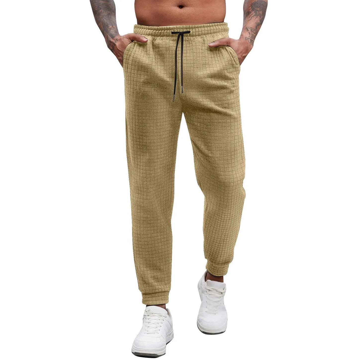 Pedro - Pantalones retro con textura de gofre para hombres