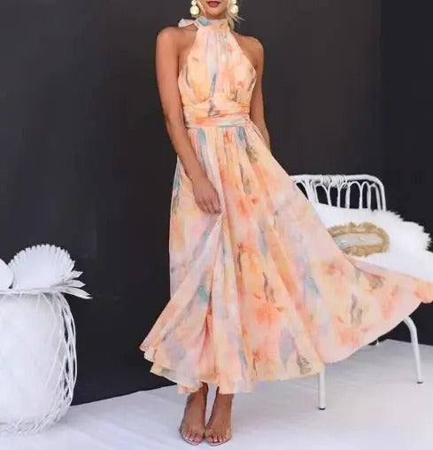 Vestido Con Cuello Halter