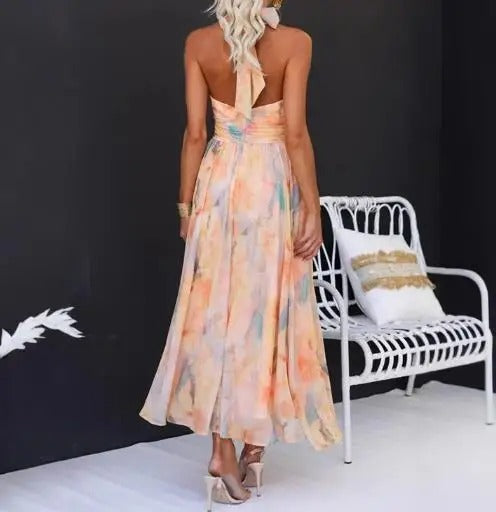 Vestido Con Cuello Halter