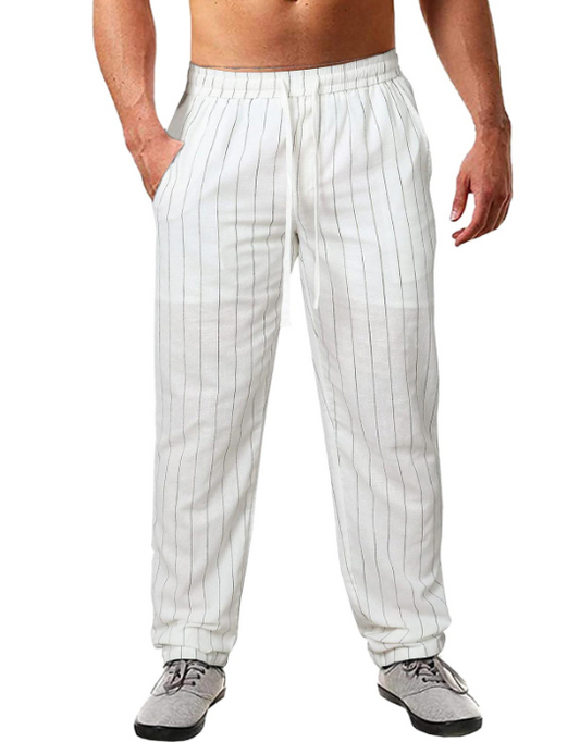 José | Pantalones Retro con Líneas Formales